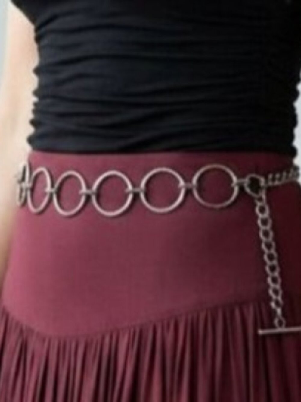 Groovy Silver Chain Belt